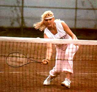 Een tennissende Andrea