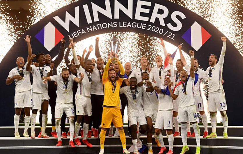 Frankrijk, de winnaar van de Nations League editie 2020-21.